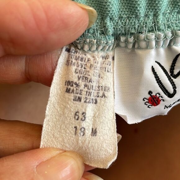 Vtg 80s Vera mint green polyester wide leg pull on pants - Picture 6 of 6